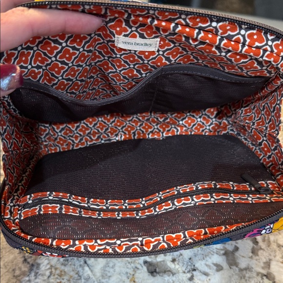 Vera Bradley Orange and Brown Patterned Bag - Picture 3 of 4